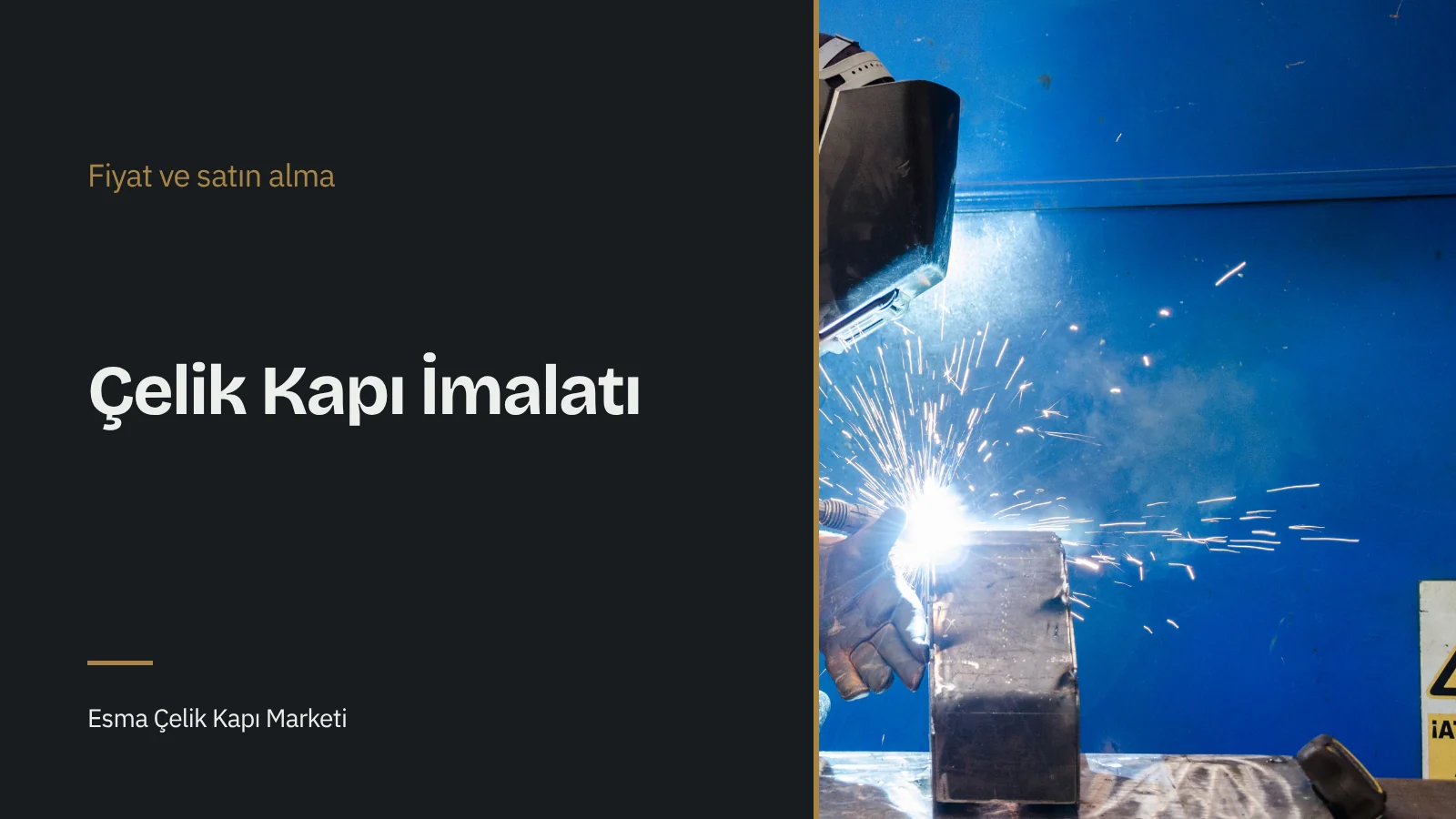 A welder in a helmet joining metal while sparks scatter around