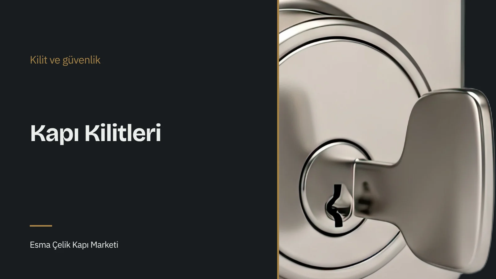 Gümüş renkli gömme kilit gövdesi, dil ve karşılık plakasıyla birlikte