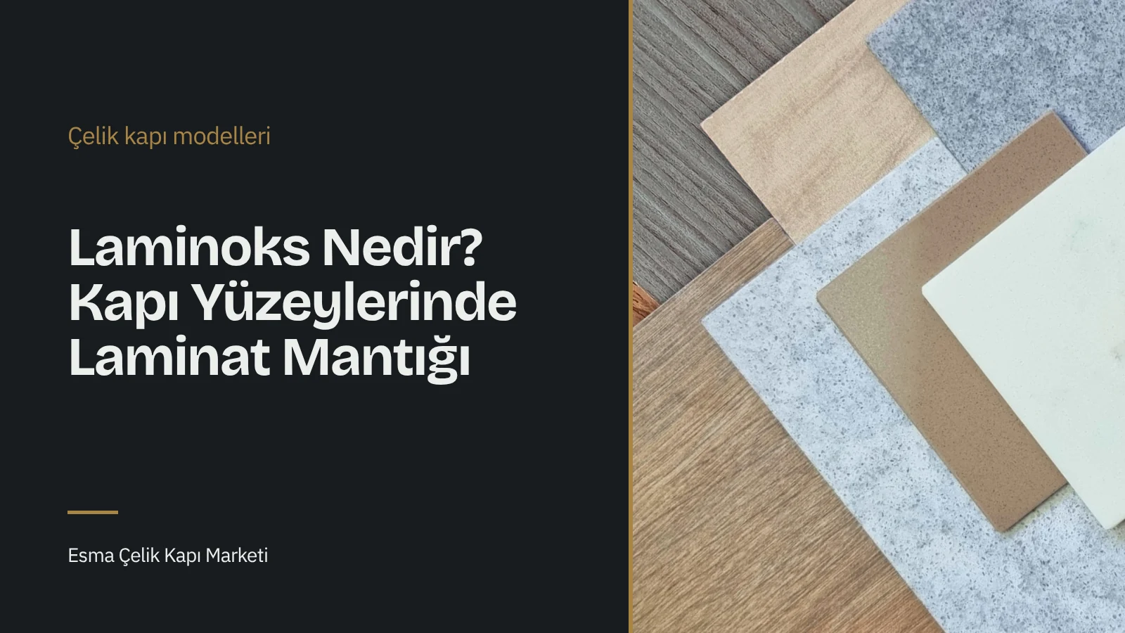 Koyu zemin üzerine yelpaze gibi açılmış laminat renk örnekleri